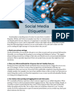 Social Media Etiquette Handout