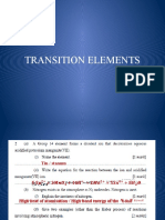 Transition Elements (Exercise)
