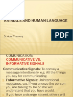 Communicative Properties That Distinguish Human Language from Animal Signals