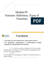 Module-IV Function: Definition, Types of Functions