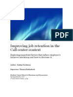Improving Job Retention in The Call Center Context