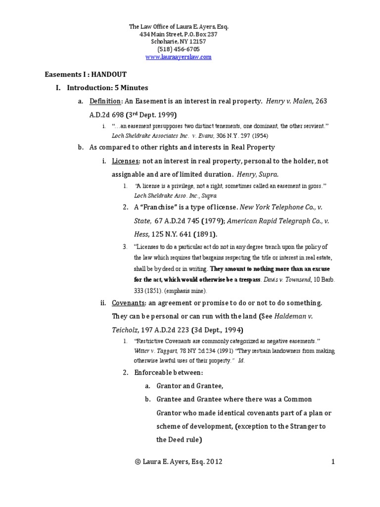 Understanding Easements in Real Estate | PDF | Easement | Covenant (Law)