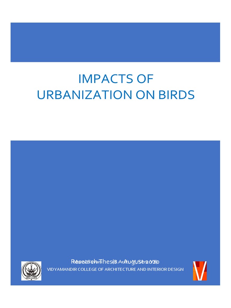 Urbanization's Impact on Bird Diversity | PDF | Urbanization | Biodiversity