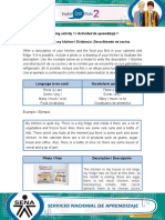 Learning Activity 1 / Actividad de Aprendizaje 1 Evidence: Describing My Kitchen / Evidencia: Describiendo Mi Cocina