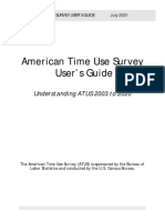 American Time Use Survey User's Guide: Understanding ATUS 2003 To 2020