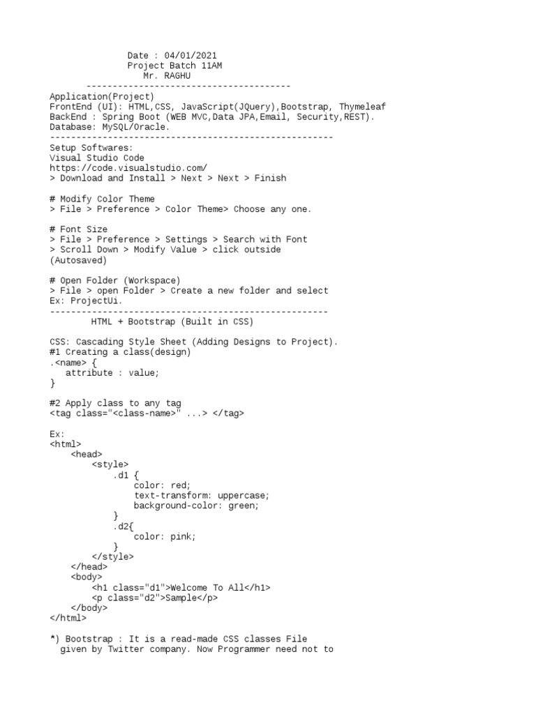 ProjectBatch11AM 04012021 | PDF | Bootstrap (Front End Framework ...