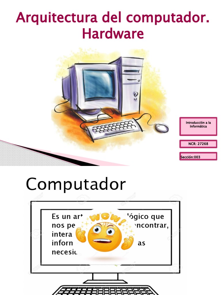 Arquitectura Del Computador | PDF | Hardware de la computadora ...