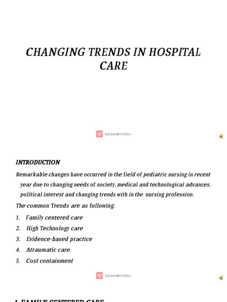 Trends in Pediatric Hospital Care | PDF | Psychological Trauma | Nursing