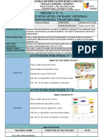 Project N ° 3 Elementary Sub-Level of Basic General Education:School Year 2021-2022