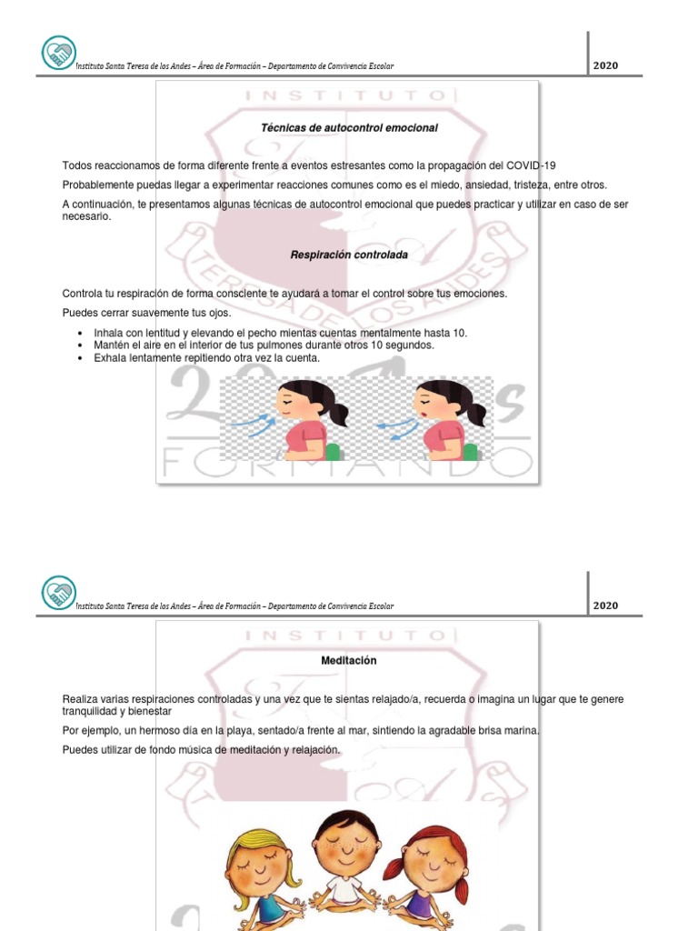 Técnicas de Autocontrol Emocional | PDF | Meditación | Las emociones