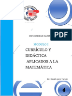 Modulo Curriculo y Didactica Aplicado Matematica