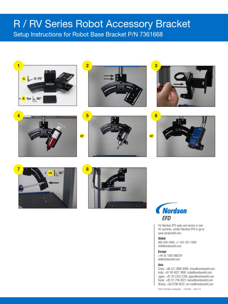 R / RV Series Robot Accessory Bracket: Setup Instructions For Robot ...