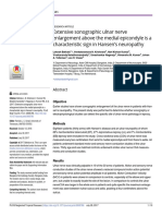 Extensive Sonographic Ulnar Nerve Enlargement Abov