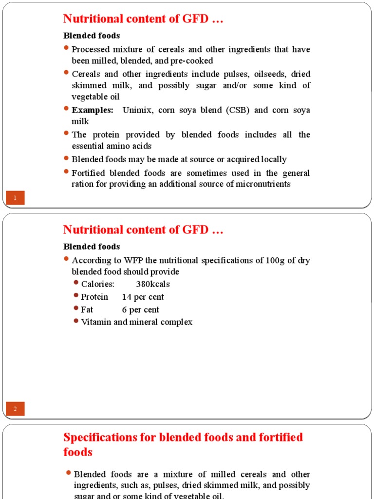 General Food Distribution. 3 PDF Vitamin Malnutrition