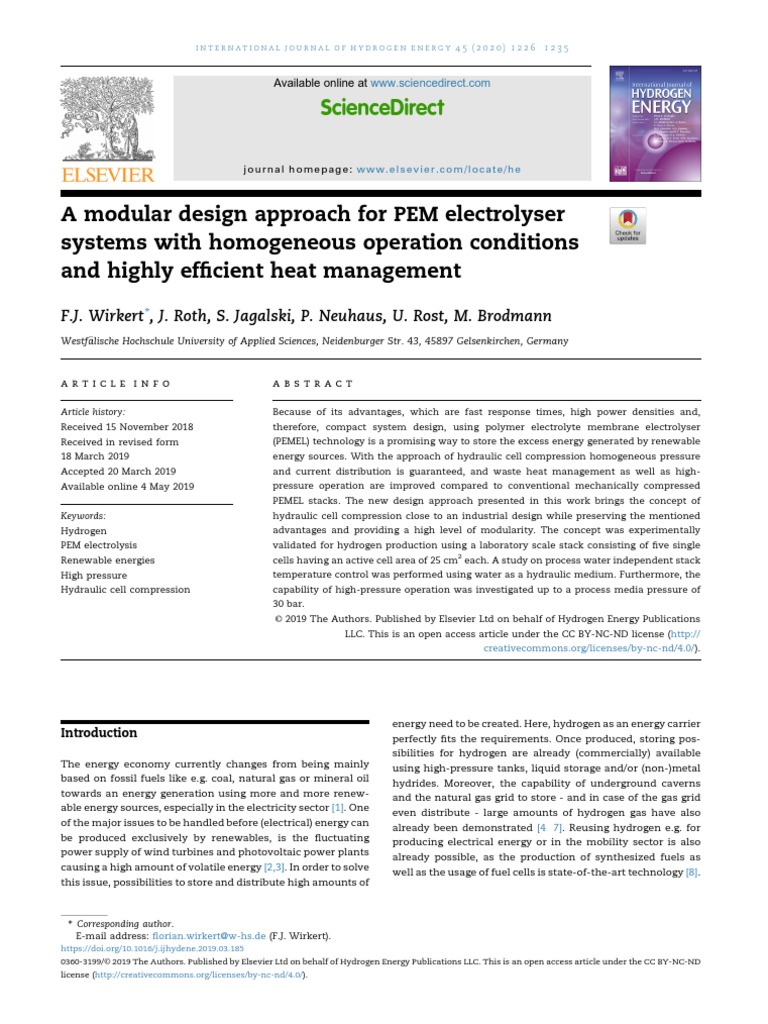 PEM Electrolysers Systems' Modular Design | PDF | Fluid Dynamics | Nature