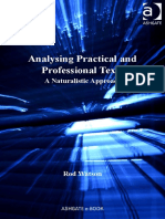(Directions in Ethnomethodology and Conversation Analysis) Rod Watson - Analysing Practical and Professional Texts_ a Naturalistic Approach-Ashgate (2009)