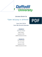 "Cyber Bullying in Different Stages": Literature Review On