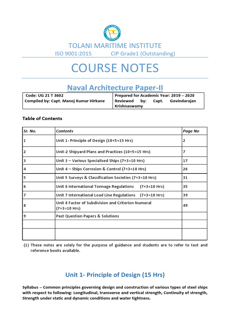 Ship Design Principles and Practices | PDF | Ships | Watercraft