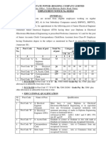 Bihar State Power (Holding) Company Limited EMPLOYMENT NOTICE No.-02/2014 (Internal)