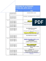 Cronograma de Actividades Historia Del Arte 20212 Borr