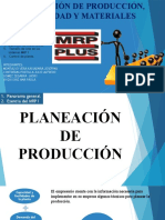 Planeación de producción, capacidad y materiales con MRP I