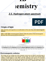 IB Chemistry 2.5. Hydrogen atom spectrum electromagnetic radiation