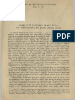 Petrovici, E., Adjective Posesive Slave in - J - CA Toponimice..., SCL, 1953, An 4, p.63-87