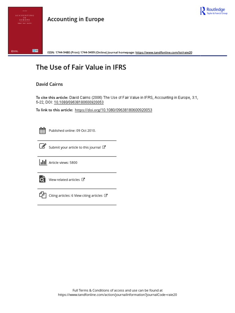 Fair Value Use in IFRS Explained | PDF | International Financial ...