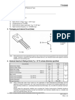 Bipolar Transistors Silicon PNP Epitaxial Type Technical Datasheet