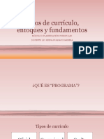 Tipos de Currículo, Enfoque y Fundamentos