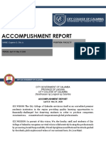 Accomplisment Report April 16 May 15