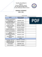 General Clearance