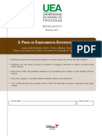 Prova de Conhecimentos Específicos e Redação do Vestibular 2010