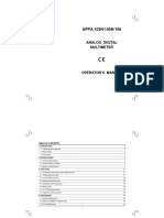 APPA 103N/105N/106 Digital Multimeter Manual