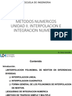 Unidad II. Interpolacion e Integracion Numerica