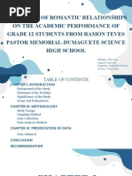 The Effect of Romantic Relationships On The Academic Performance of Grade 12 Students From Ramon Teves Pastor Memorial-Dumaguete Science High School