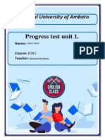 Progress Test Unit 1.