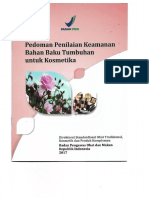 Pedoman Penilaian Keamanan Bahan Baku Tumbuhan Untuk Kosmetika