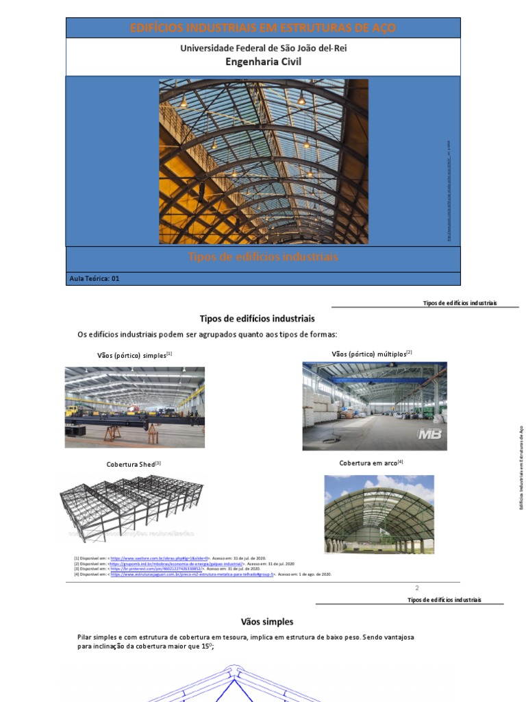 1 2a - Tipos de Edificios Industriais | PDF | Science | Engenharia