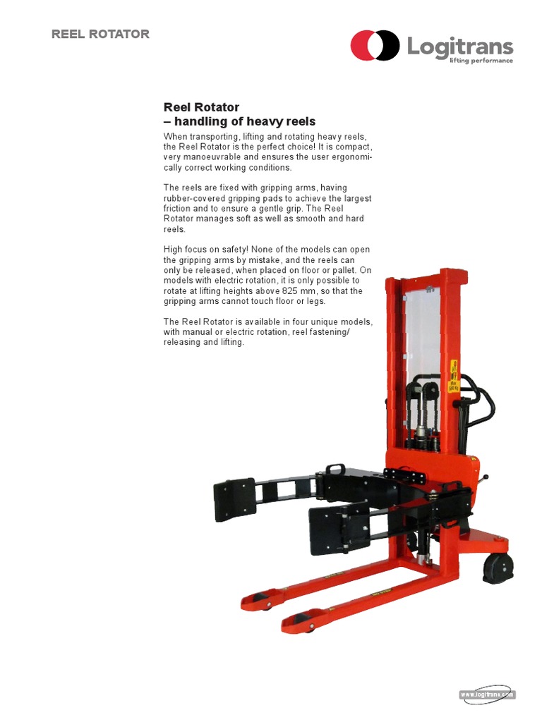 Reel Rotator - Handling of Heavy Reels | PDF | Equipment | Manufactured ...