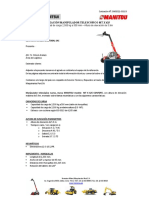 Cotización Manipulador Telescópico MT X 625