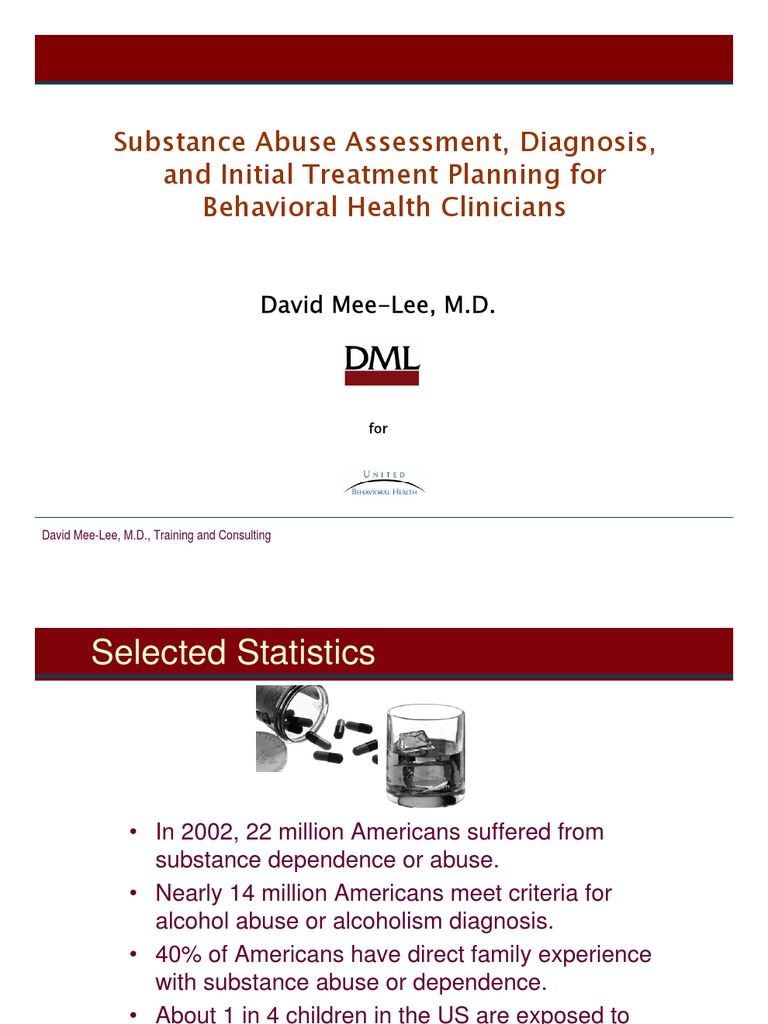 Substance Abuse Assessment, Diagnosis, and Initial Treatment Planning