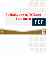 Aralin 2 Ang Kasaysayan at Pagkabuo NG Wikang Pambansa