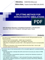 Splitting Method For Aeroacoustic Simulations: Igor Menshov, Yoshihiro Kato