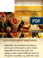 Classifying Vegetables by Plant Parts