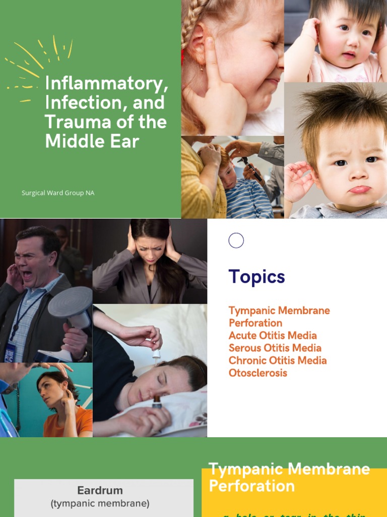 Inflammatory Infection and Trauma of The Middle Ear PDF Ear Vertigo
