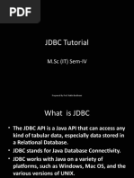 JDBC Tutorial For M.SC (IT)