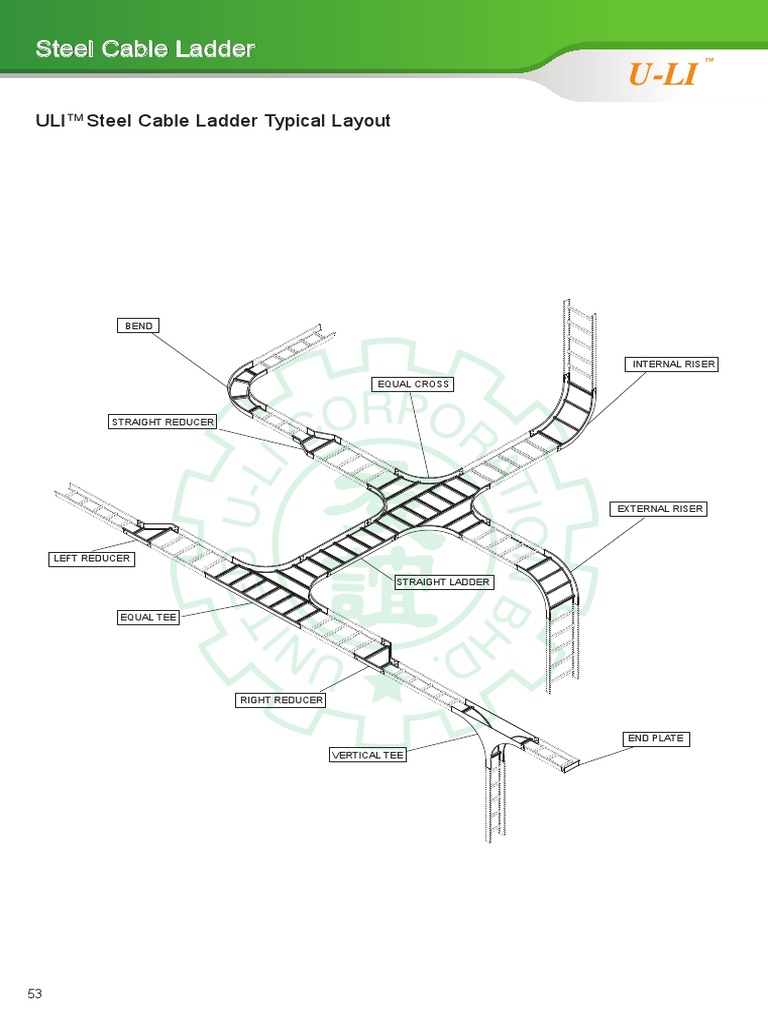 Steel Cable Ladder Layout and Specs | PDF | Length | Building Materials