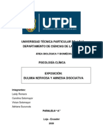 Grupo 4 - Bulimia Nerviosa y Amnesia Disociativa