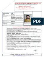 Admit Card - SNAP2019